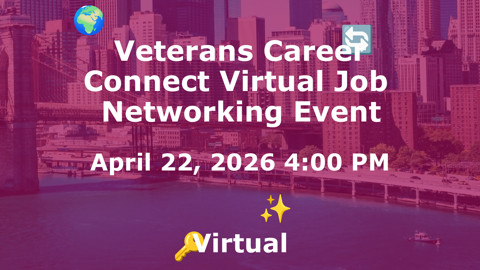 Veterans Career Connect Virtual Job  Networking Event event image